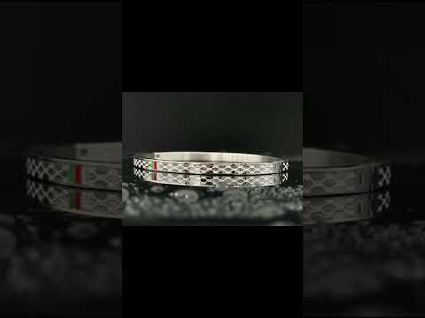 Stainless Steel Enamel Bracelet Bangle Kada For Women Silver Bulk