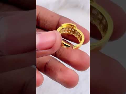 Belt Buckle Copper Cubic Zirconia 18K Gold Open Back Ring Women Bulk