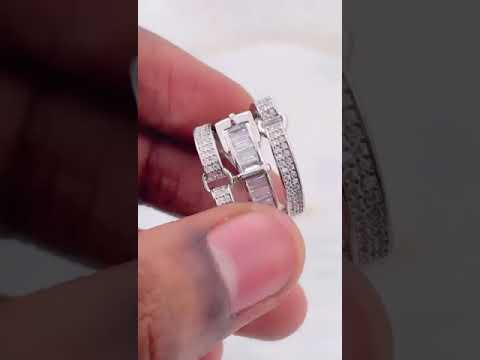 Belt Buckle Cubic Zirconia 18K Gold Copper Open Back Ring Women Bulk