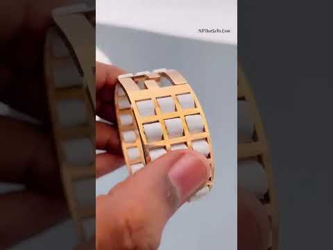 Stainless Steel Rose Gold White Beads Bangle Kada Bracelet Women Bulk