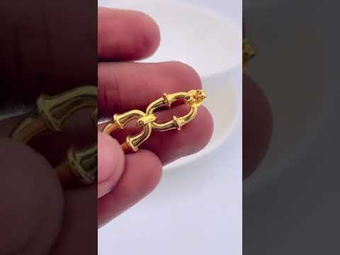 Rainbow Multi Color Dual Links Geometric Gold Dangling Earring Bulk