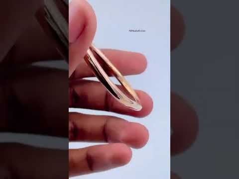 Nail Gothic Screw CZ Stainless Steel Rose Gold Bangle Kada Bulk