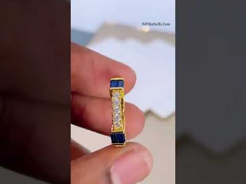 Smart Emerald Green Cubic Zirconia 18K Gold Open Back Ring Women Bulk