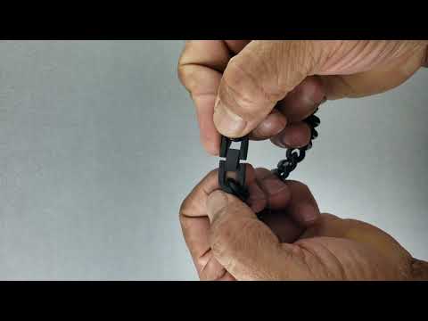 316L Stainless Steel Black Rhodium Big Links Men Bracelet Bulk