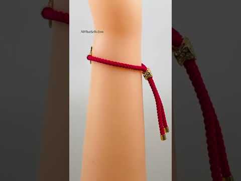 Star Copper Gold Red Mother of Pearl Thread Slider Bracelet Women