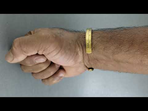 Measurement Scale 18K Gold Stainless Steel Bangle Cuff Kada Men Bulk