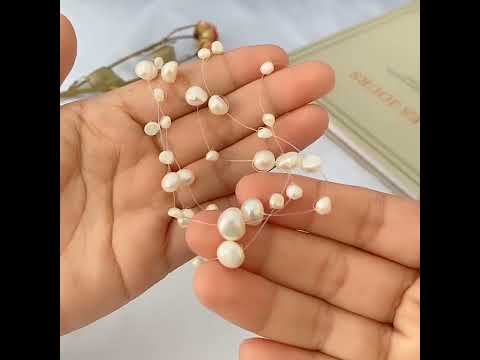 Stylish Pearl White Necklace Chain For Women Bulk