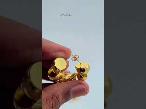 Twisted Curly 18K Gold Anti Tarnish Copper Hoop Earring Pair Bulk