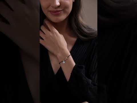 Mother Of Pearl Heart Evil Eye Gold Hand Mangalsutra Bracelet Bulk
