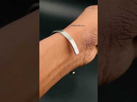 5Mm Matte Finish Stainless Steel Silver Cuff Kada Bangle Bracelet Bulk