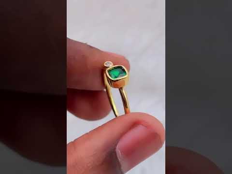 Cushion Cut CZ 18K Gold Anti Tarnish Copper Free Size Ring Bulk