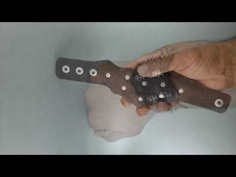 Funky Punk Skull Brown Handcrafted Leather Wrist Band Biker Bracelet