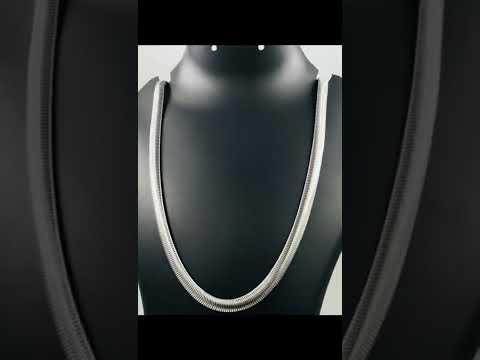 Stainless Steel Silver Silk Snake Herringbone Snake Chain 22" Bulk