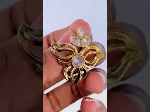 Cute Gold Plated Kundan Filigree Stud Earring For Women. Bulk