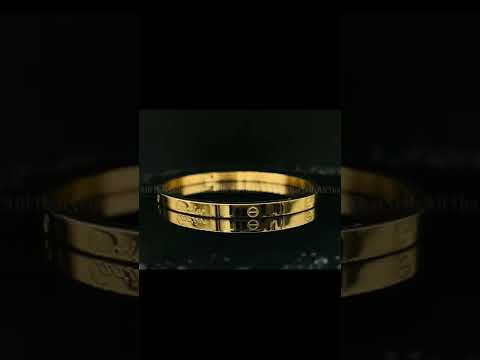 Stainless Steel Screw Bracelet Bangle Kada Women Gold Bulk