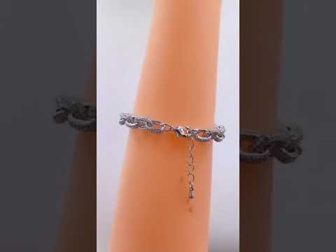 Hip Hop Iced Out Studded Curb Chunky Links Gold Chain Bracelet Bulk