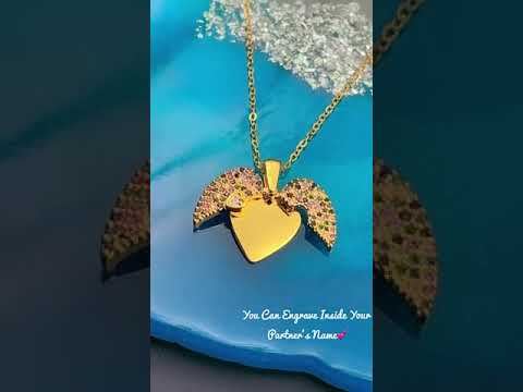 Angle Wings Heart Love Multi Color Pendant Chain For Women Bulk