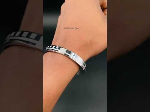 Classic American Diamond Stainless Steel Kada Bangle Bracelet Men