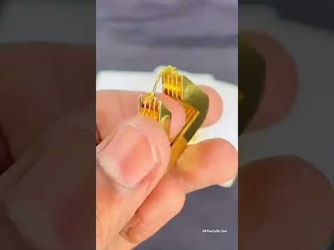 Layered 3D Triangle Chunky 18K Gold Anti Tarnish Hoop Earring Bulk