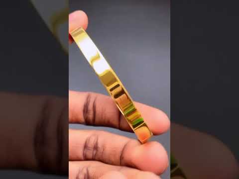 Mother Of Pearl CZ Rose Gold Stainless Steel Kada Bangle Bulk