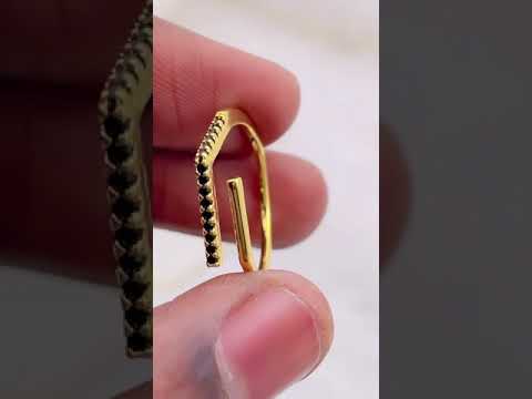 Slim Arrow Geometric Copper 18K Gold Free Size Ring For Women Bulk