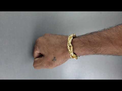 Multi Inter Links Rope Korean 18K Gold Plated Chain Bracelet Men Bulk