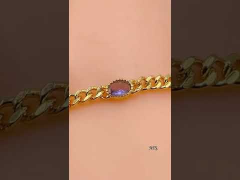 White Cubic Zirconia 18K Gold Curb Chain Bracelet For Women Bulk