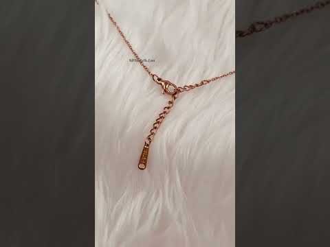 Clover Rose Gold Stainless Steel Necklace Pendant Chain For Women