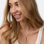 Brass 18K Rose Gold Solitaire Jave line Pendant For Women Bulk