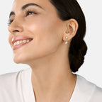 Brass 18K Rose Gold Mixed Shape Crystal Studs Earring Pair Women Bulk