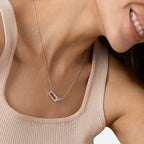 Brass 18K Rose Gold Friends Linked Up Necklace For Women Bulk