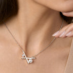 Brass 18K Rose Gold Cross Pearl Necklace For Women Bulk