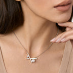 Brass 18K Rose Gold Cross Pearl Necklace For Women Bulk