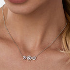 Brass 18K Rose Gold Trilogy Solitaire Pendant For Women Bulk