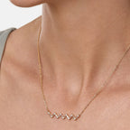 Brass 18K Rose Gold Zigzag Chain Necklace For Women Bulk