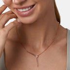 Brass 18K Rose Gold Minimalist Y Necklace For Women Bulk