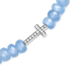 Brass 18K Crystal Studded Cross Embellishment Bracelet For Women Bulk