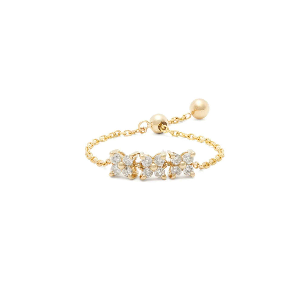Brass 18K Rose Gold Adjustable Chain Ring For Women Bulk
