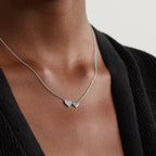 Brass 18K Rose Gold Twin Heart Chain Necklace For Women Bulk