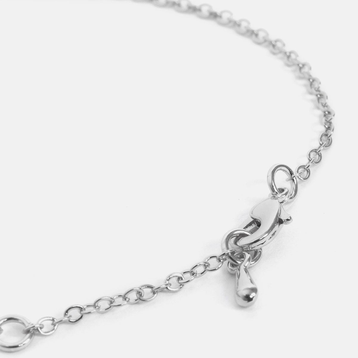 Brass 18K Rose Gold Round Crystal Halo Chain Bracelet For Women Bulk