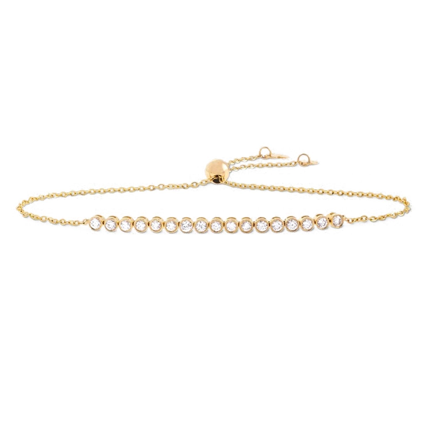 Brass 18K Rose Gold Crystal Bezel Flex Bracelet For Women Bulk Main image